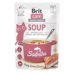 Brit Care Kattefoder Soup med Laks Til Voksne Katte 75g